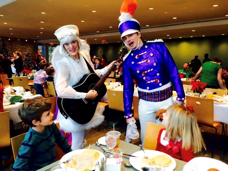 A couple of people dressed up in costumes.